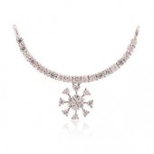 Beautifully Crafted Diamond Necklace & Matching Earrings in 18K Yellow Gold with Certified Diamonds - TM0501P
